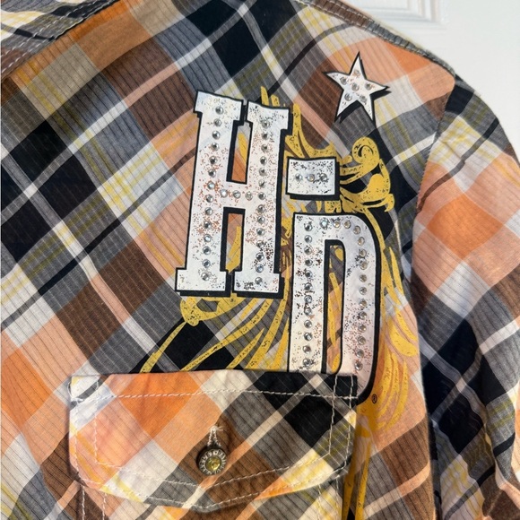 Harley Davidson ladies shirt button down, Cool Girl, Biker Chick, lightweight - Picture 4 of 9